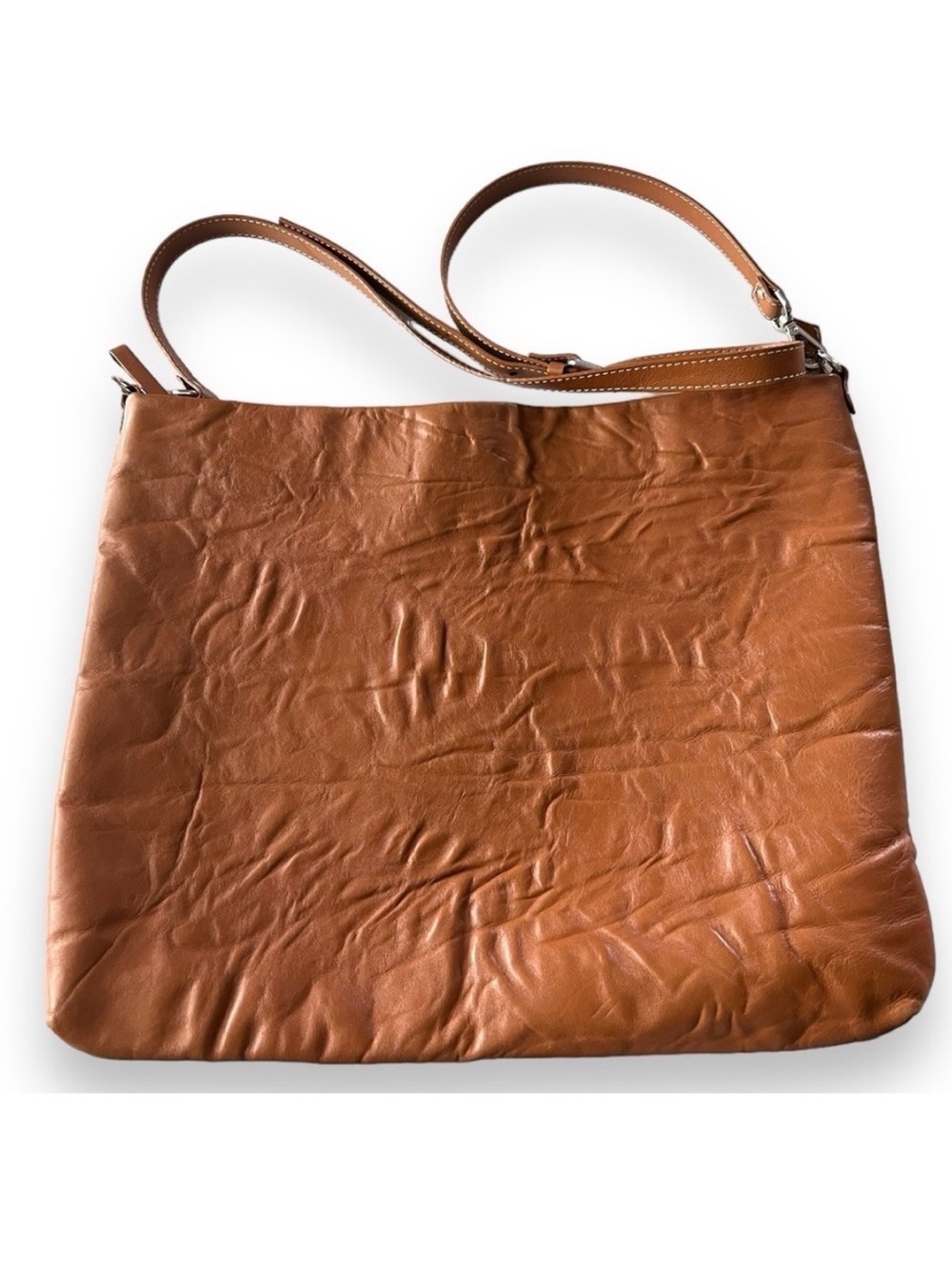 Antonio Cristiano Italy Textured Leather Tote Bag